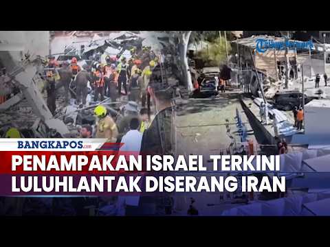 Israel's Current Situation After Being Destroyed by Iranian Retaliatory Missiles, Buildings Destr...
