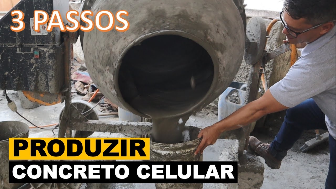 3 passos para a produção do concreto celular.