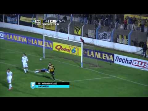 Gol de González. Santamarina 1 - All Boys 0. Fecha 17. Primera B Nacional 2015. FPT.