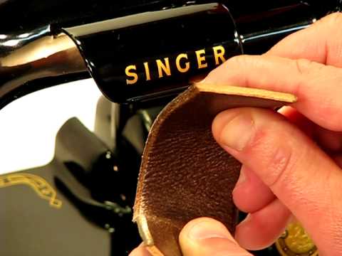 Gorgeous 1957 Singer Featherweight 221 - Thick Layer of Tanned Cowhide Leather