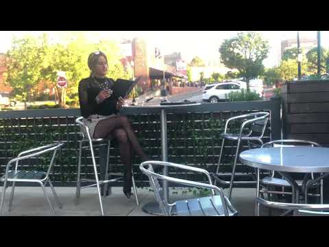 Crossdresser Wearing Heels in Public