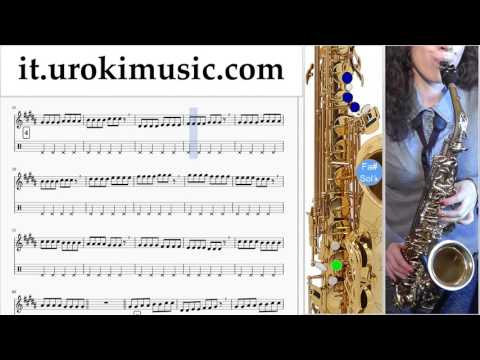 Lezioni di Sassofono Tenore Sia Elastic Heart Parte#1 Melodia Tutorial Spartito Imparare