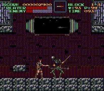 Super castlevania 4 first boss battle
