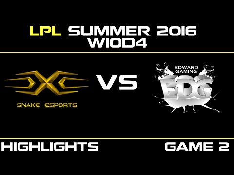 SS vs EDG Highlights Game 2 Tencent LPL Summer 2016 W10D4 Snake vs Edward Gaming