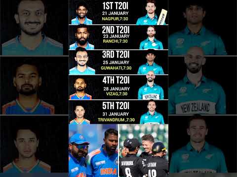 IND vs NZ 2026 T20 Series Schedule 🔥 | 5 T20 Matches Confirmed | India vs New Zealand 2026 Fixtures
