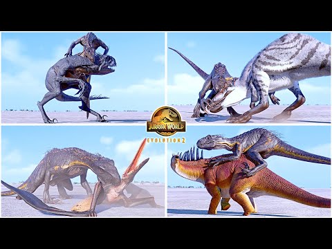 Indoraptor VS All Dinosaurs and Pterosaurs Killing & Hunting Animations 🦖 Jurassic World Evolution 2
