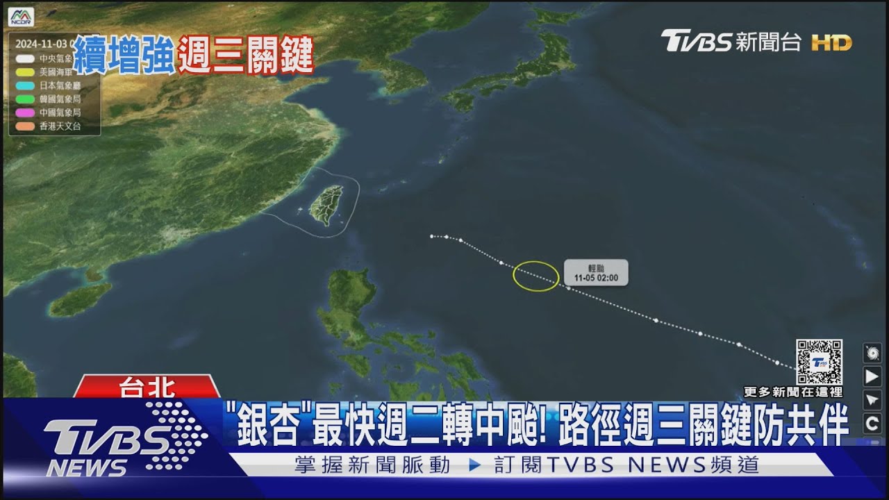 「銀杏」最快週二轉中颱! 路徑週三關鍵防共伴