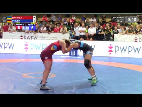 1/4 WW - 76 kg: A. SHUSTOVA (UKR) v. A. FOCKEN (GER)