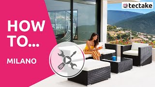 Aufbauanleitung Rattan Lounge Milano | tectake