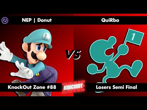 KnockOut Zone #88 - SSBU Losers Semi Final - Donut (Luigi) vs QuiRbo (Mr. Game & Watch)