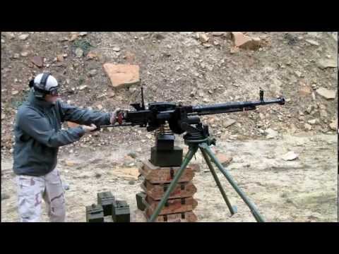 Shooting a DShK Heavy Machine Gun