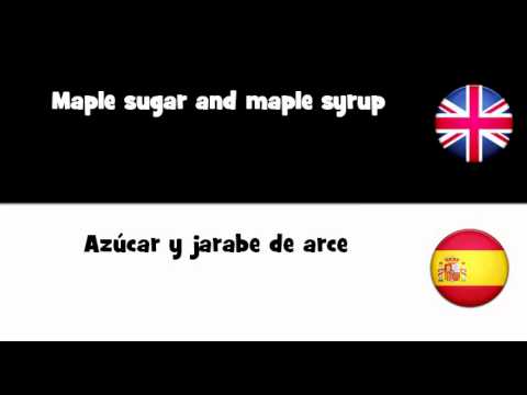 APRENDER INGLÉS = Azúcar y jarabe de arce