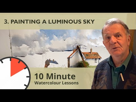 How to Paint a Luminous Sky - 10 Minute Watercolour Lessons | 3