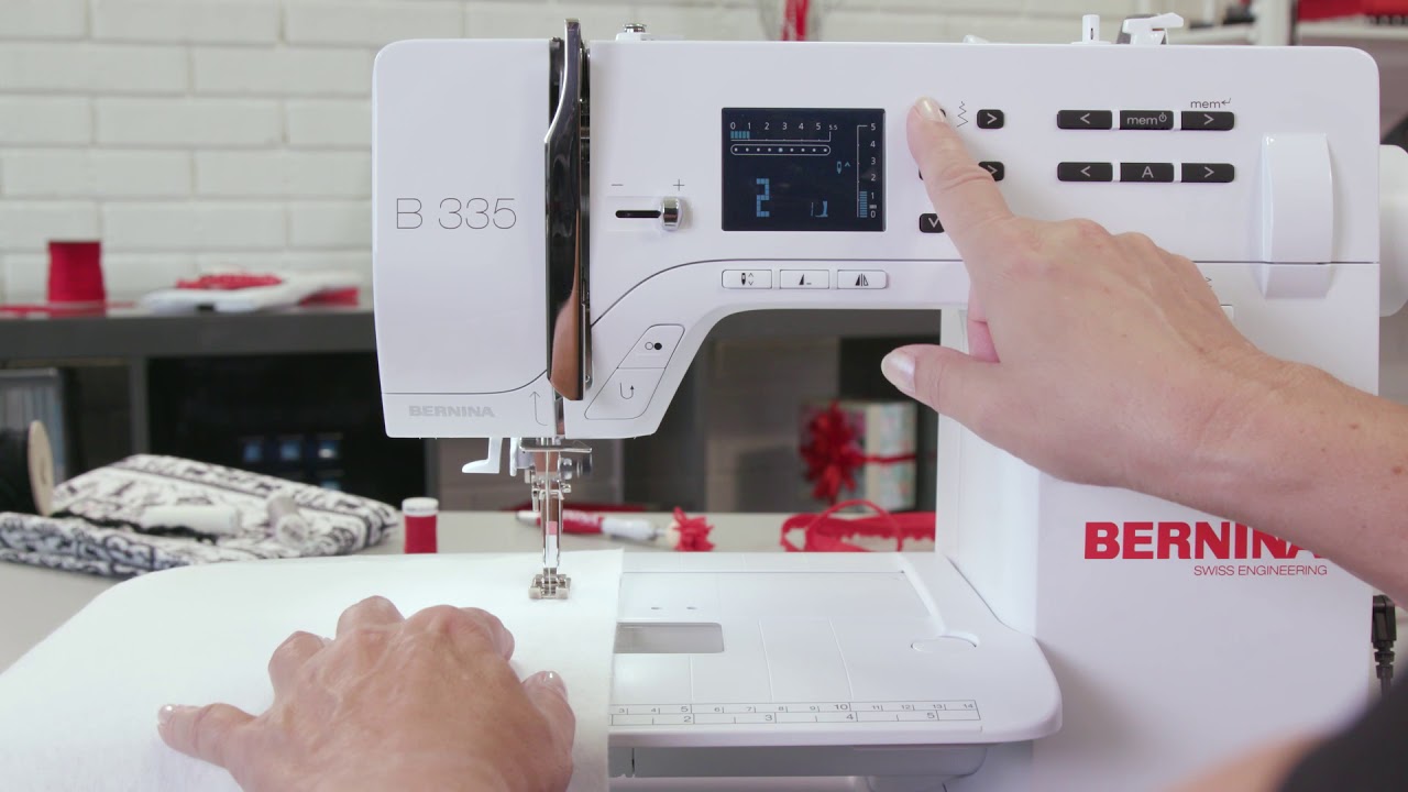 Sewing with the BERNINA 335: Adjusting stitch width, stitch length, thread tension etc.