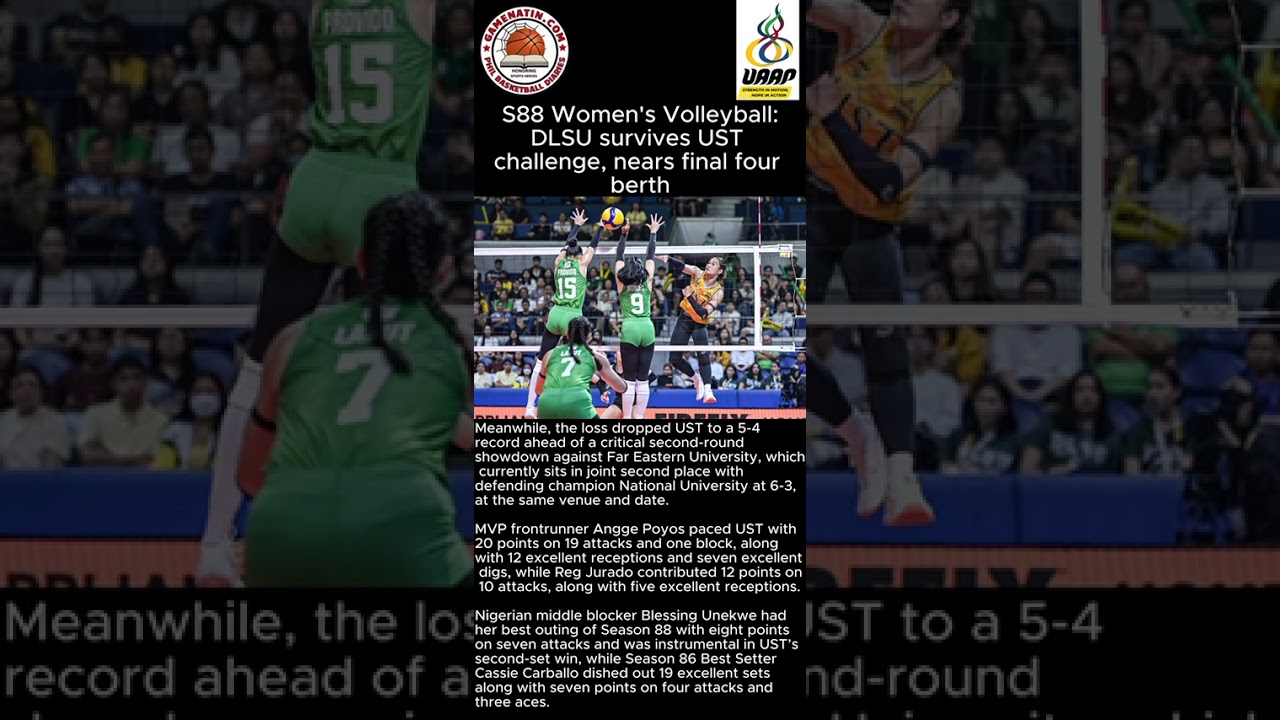 UAAP Women's Volleyball: DLSU outclasses UST in 4 sets