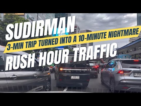 Sudirman Traffic Nightmare | POV Driving During Rush Hour in The Busiest District | 4K