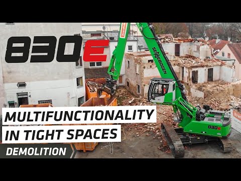 Demolition in the city center | SENNEBOGEN 830 E-Series