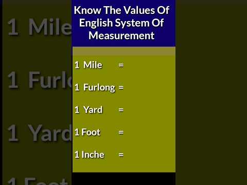 Mile Furlong Yard Foot Inch Centimeter #educationalvideo