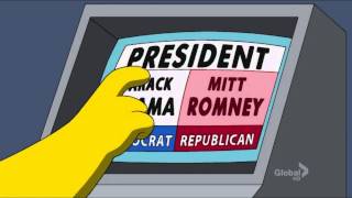 Homer Simpson vote for Mitt Romney