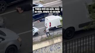 Roubo, polícia civil reage. Um foi alvej4d0, um detido pela polícia municipal e um pela PM