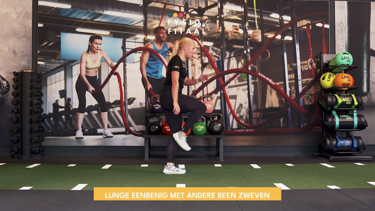 Video thumbnail: Lunge single-leg with other leg float - instructional video