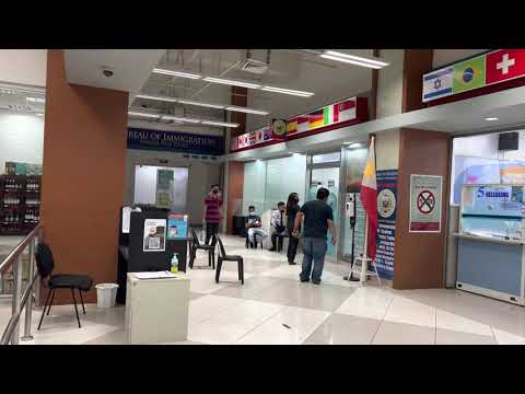 Very Quiet, No Tourists in Bureau Of Immigration Angeles city, Philippines