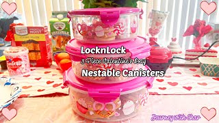 💕HOW I STORE MY VALENTINE TREATS! NEW NESTABLE LOCK-N-LOCK HEART DECORATED CONTIANERS 💕