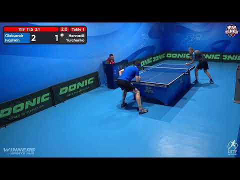 08:00 Oleksandr Ivashkin 3-0 Hennadii Yurchenko West 1 WIN CUP 21.11.2022 | TABLE TENNIS WINCUP