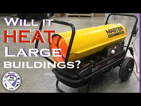 Will a torpedo heater heat a large building? Master 140,000 btu heater review in 40x60x20 building