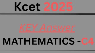 Download lagu KCET 2025|MATHS C4 |answer key with solutions mp3 Download lagu KCET 2025|MATHS C4 |answer key with solutions mp3
