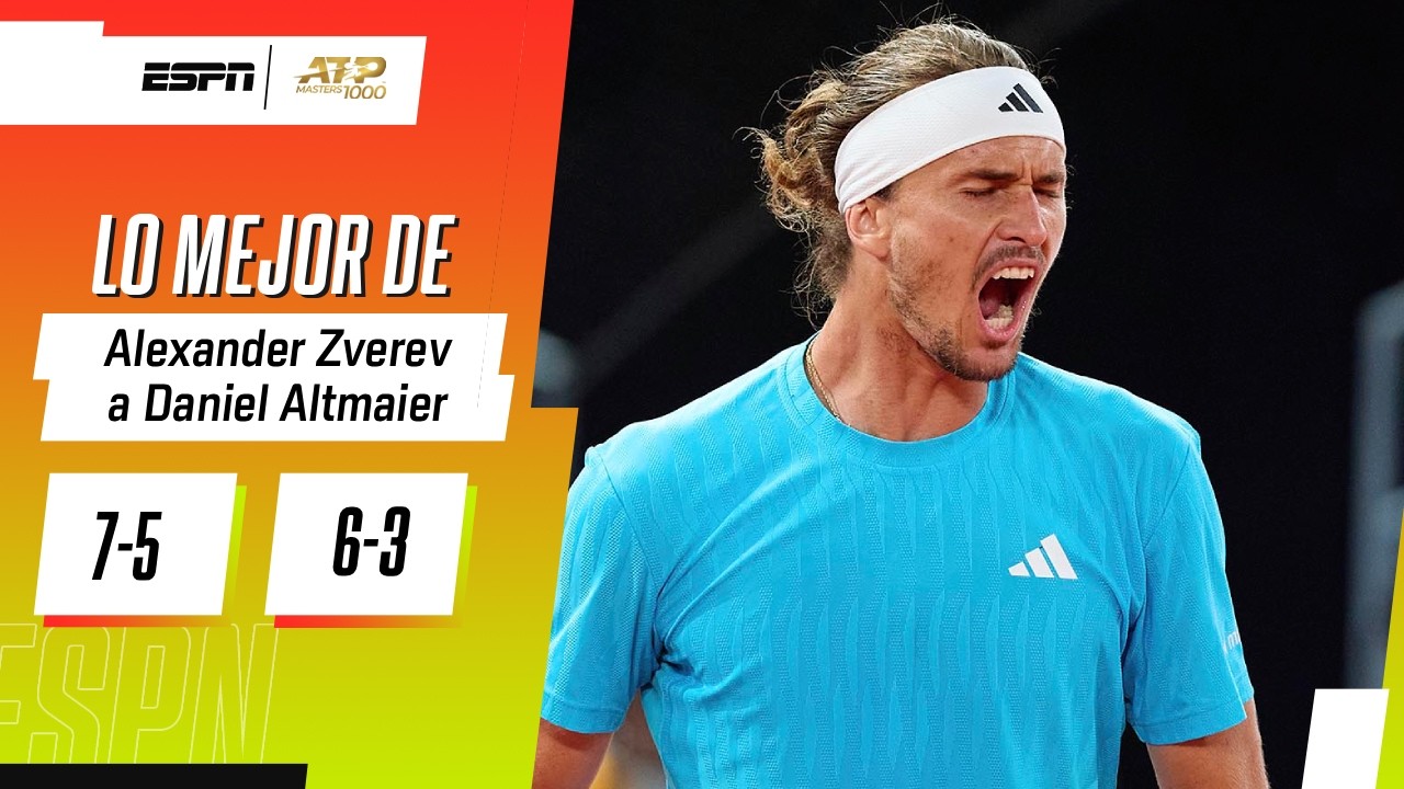 EL DUELO ALEMÁN FUE PARA SASCHA: ZVEREV COMENZÓ CON PASO FIRME EN ROMA | RESUMEN