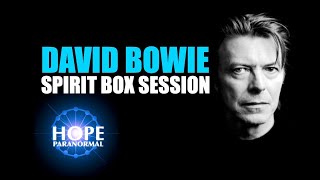 David Bowie Spirit Box Session - Speaks of God and love