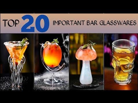 Top 20 Bar Glasses - Important Basic Bar Knowledge / Mostly Using Bar Glasswares