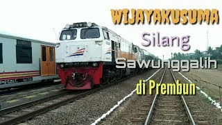 preview picture of video '[Kenangan Moment Silang] Kereta Api Wijayakusuma Silang Sawunggalih di Stasiun Prembun'