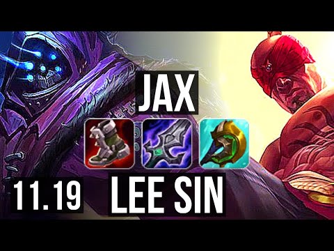 JAX vs LEE SIN (TOP) | 7 solo kills, 1.8M mastery, 1200+ games, 12/3/4 | EUW Diamond | v11.19