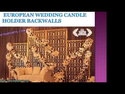 Diamond Wedding Decor Candle Wall Stage Wedding Stage Dazzling Candle Walls Fancy Candle Holder
