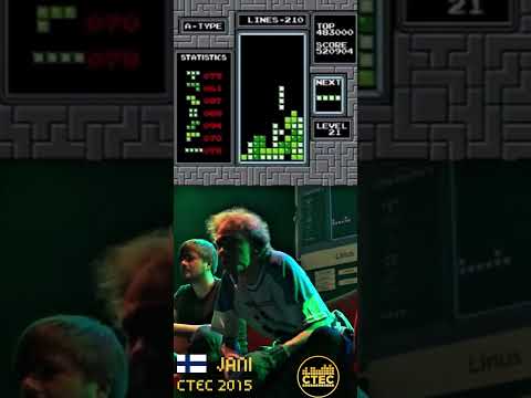 Jani from Finland pushing classic NES PAL Tetris to the extreme at CTEC 2015