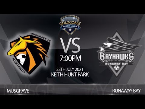 FGC Premier League rnd 13 - Musgrave Mustangs vs Runaway Bay Bayhawks (1-0).