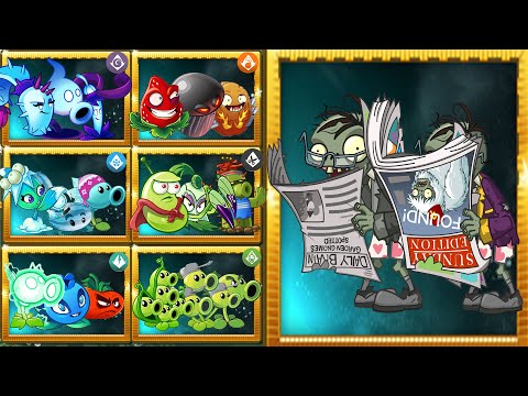 PvZ 2 Gameplay | Random Mint Plant Team Vs Sunday Edition Zombie LEVEL 10 - Which Plant Team's Best