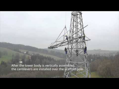 Upvision - the assembly of power transmission towers