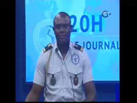 Un Lieutenant craque et chie dans son froc en plein direct du journal télévisé gabonais.