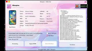 New tool iSkorpion bypass All in One tool Amazing tool A7 up to A12+ & M4 All models iOS15-iOS26.1