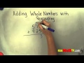 Addition of whole numbers with regrouping, 3rd grade math lesson