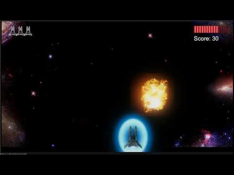 Space Shooter  wiith Ammo Count and 3 Levels of Shields