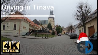 TRNAVA city, Slovakia | Driving in car POV | 4K video