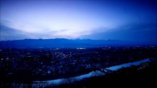 preview picture of video '松本市、城山公園から北アルプス夕景と松本平夜景タイムラプス'