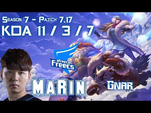 AFs MaRin GNAR vs JARVAN IV Top - Patch 7.17 KR Ranked