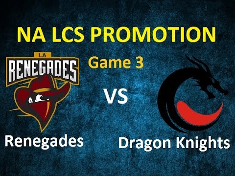 REN vs TDK Highlights G3 | NA LCS Summer Promotion 2016 | Renegades vs Team Dragon Knights