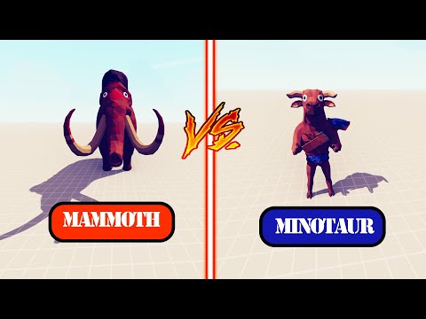 70 MINOTAUR VS 70 MAMMOTH - Totally Accurate Battle Simulator TABS