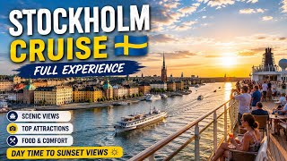 Stockholm Cruise Full Experience 😍 | Magical Sweden Travel Vlog | Sunset Views You Can’t Miss#sweden